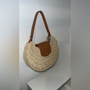LC Lauren Conrad Tan and Cream Shoulder Bag